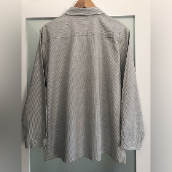 Vintage Bobbie Brooks Striped Cotton Shirt - Embroidered - made in India - XL - Picture 3 of 6